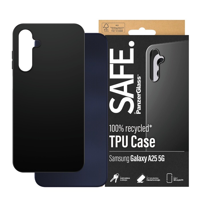 Samsung A25 5G tok, TPU, fekete