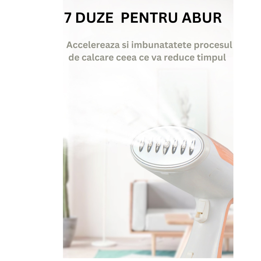 Aparat de calcat vertical cu abur Arvada® LC 201, 1500 W, 300 ml, Abur 27 gr/min, Alb/Bej