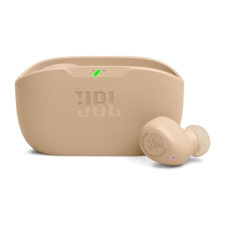 Bluetooth fülhallgató JBL Wave Buds, TWS fülhallgató, bézs