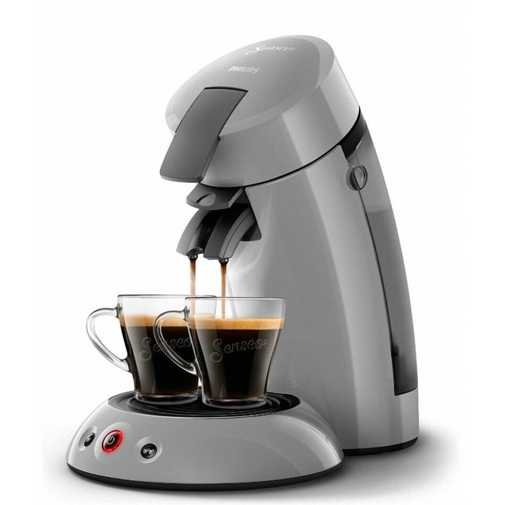 Aparat de cafea espresso, Philips, HD7806/37 Senseo Original Eco, Cu capsule, Gri