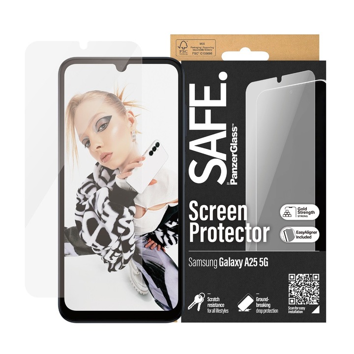 SAFE by PanzerGlass Samsung Galaxy A25 5G készülékhez kijelzővédő Ultra-Wide Fit SAFE95680