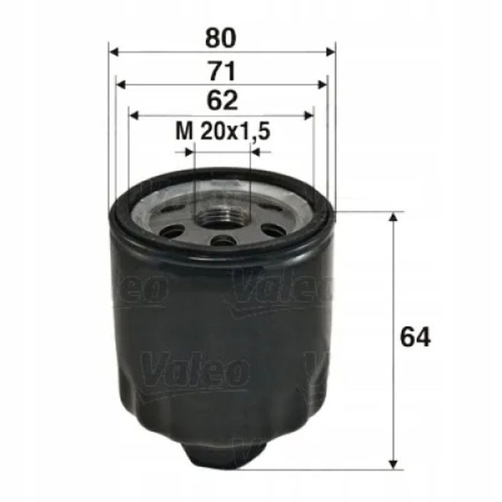 Olajszűrő, VALEO, kód 586003