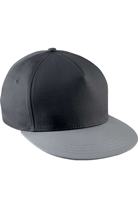 Sapca unsiex, Snapback, 5 panouri - KP139, Gri deschis/Gri inchis, Universal