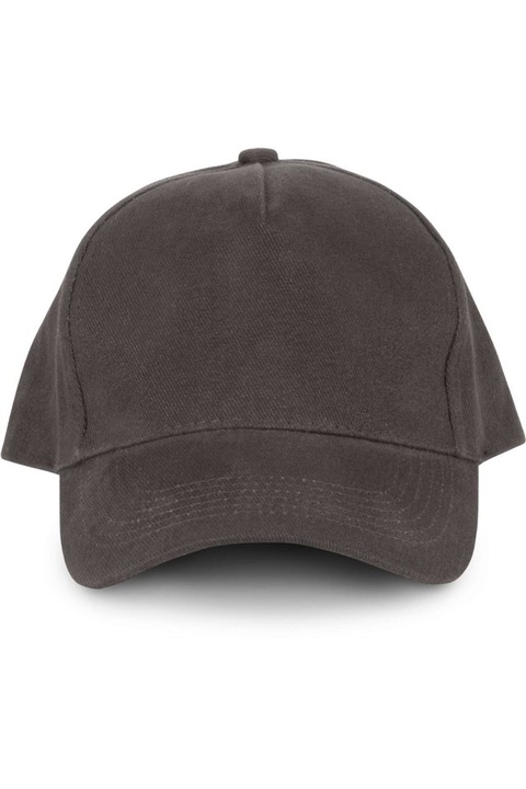 Sapca unisex, 5 panouri, bumbac organic - KP135, Gri, Universal