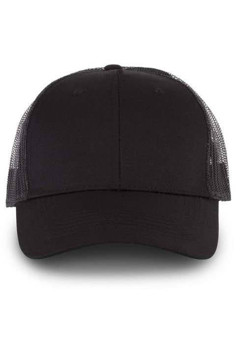 Uniszex sapka, Trucker, 6 paneles - KP110, Fekete, Univerzális