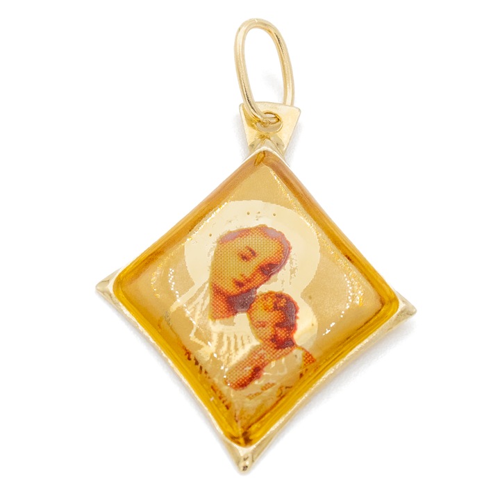 Pandantiv Icoana Maica Domnului Aur 14k