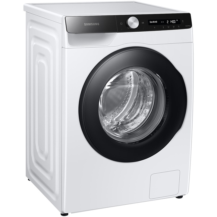 Пералня Samsung WW80T504DAEAS7, 8 кг, 1400 об/мин, Клас B, AI Control, Steam, Eco Bubble, Drum Clean, Мотор Digital Inverter, Wifi, AI Energy, Smart Control, Бял