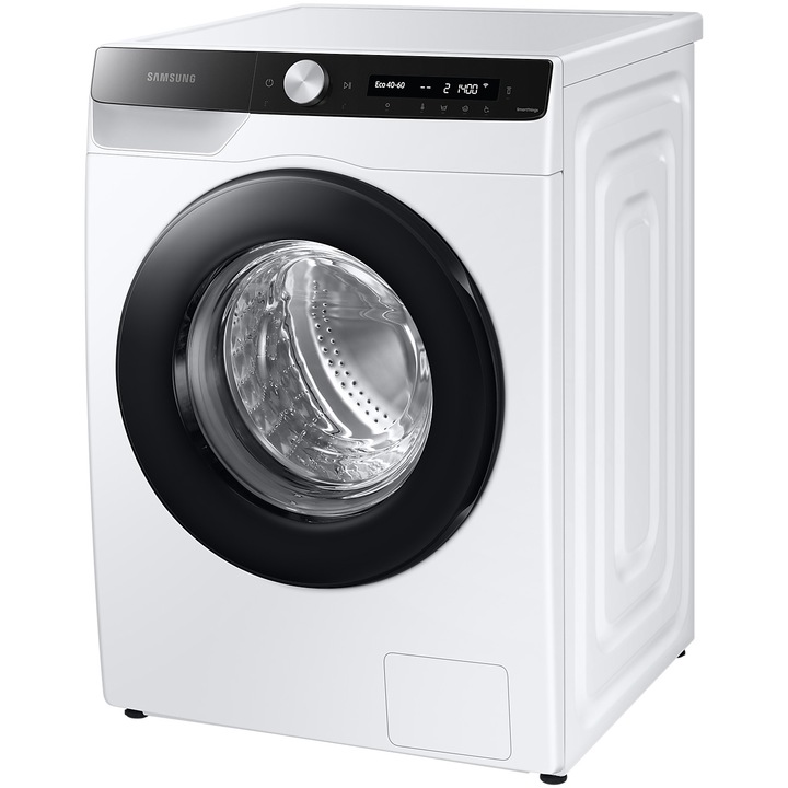 Masina de spalat rufe Samsung WW80T504DAEAS7, 8 kg, 1400 rpm, Clasa A, AI Control, Steam, Eco Bubble, Drum Clean, Motor Digital Inverter, Wifi, AI Energy, Smart Control, Alb
