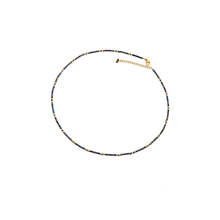 Colier miyuki si auriu lucrat manual