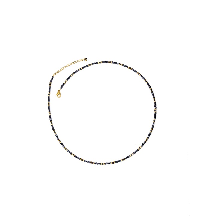 Colier mov miyuki si auriu lucrat manual