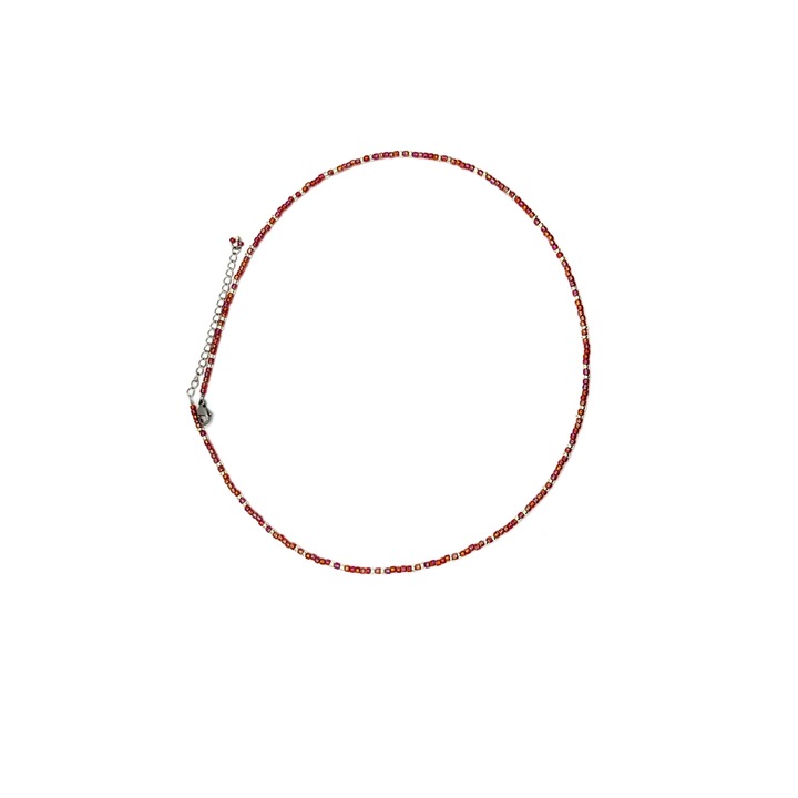 Colier miyuki si argintiu lucrat manual