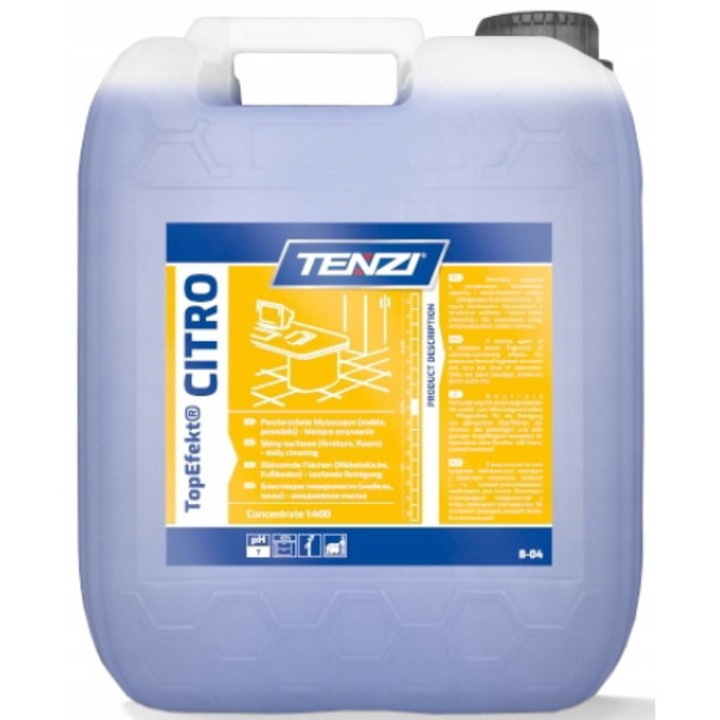 Solutie de curatat pentru suprafete lucioase Tenzi TopEfekt Citro, parfum de citrice, 10L