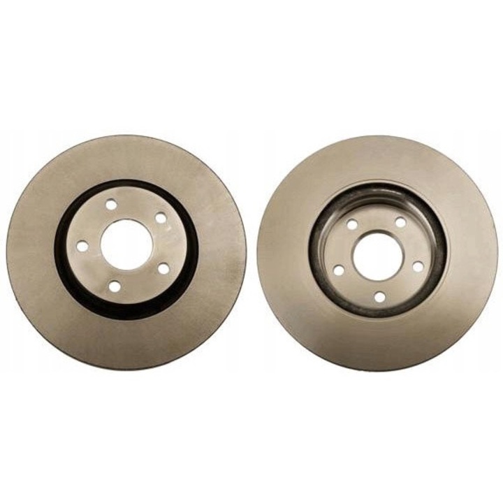 Комплект от 2 спирачни диска, TRW, DF4424, Сиви