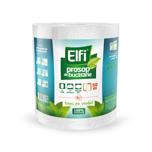 Prosop de bucatarie Elfi, 2 straturi, 1 rola, 50m
