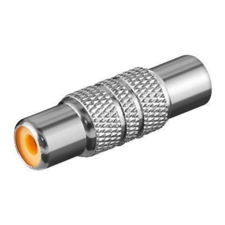 RCA женски към женски метален удължителен адаптер Goobay