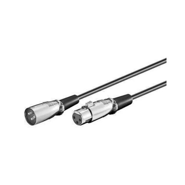 Cablu XLR 3 pini tata -XLR 3 pini mama 2.0m, Goobay