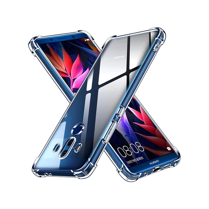 Husa antisoc pentru Huawei Mate 10 Pro, Accesorio Shockproof Silicone, Transparent
