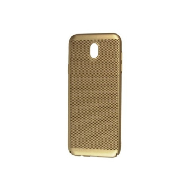 Husa pentru Samsung Galaxy J7 2017 plastic perforat auriu