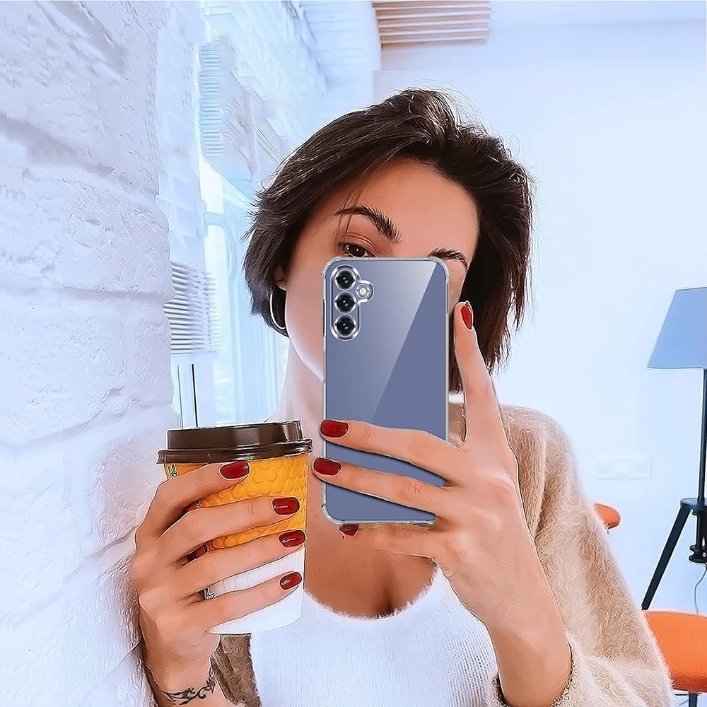 Husa protectie Mat-Tech compatibila cu Samsung Galaxy A14 4G / A14 5G, Protectie Camera, Colturi anti-soc, Decupaje Precise, Rezistenta la impact, Margini ridicate pentru protectia ecranului, Transparenta