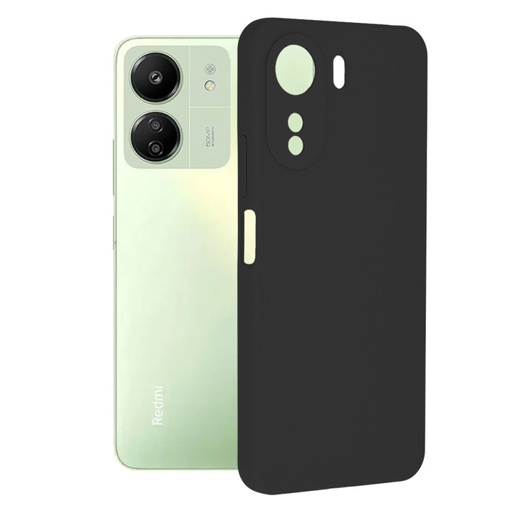 Husa Techsuit Soft Edge pentru Xiaomi Redmi 13C 4G/Poco C65, Silicon, Negru