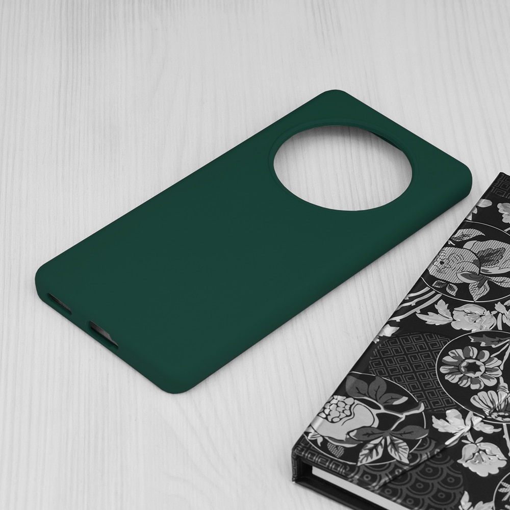 Husa pentru Honor Magic 6 Lite Daden® Soft Edge Silicone, Ultra Slim, Interior din microfibra, Verde inchis