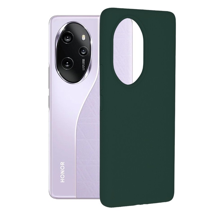 Кейс за Honor 100 Pro, Techsuit Soft Edge Silicone, Dark Green