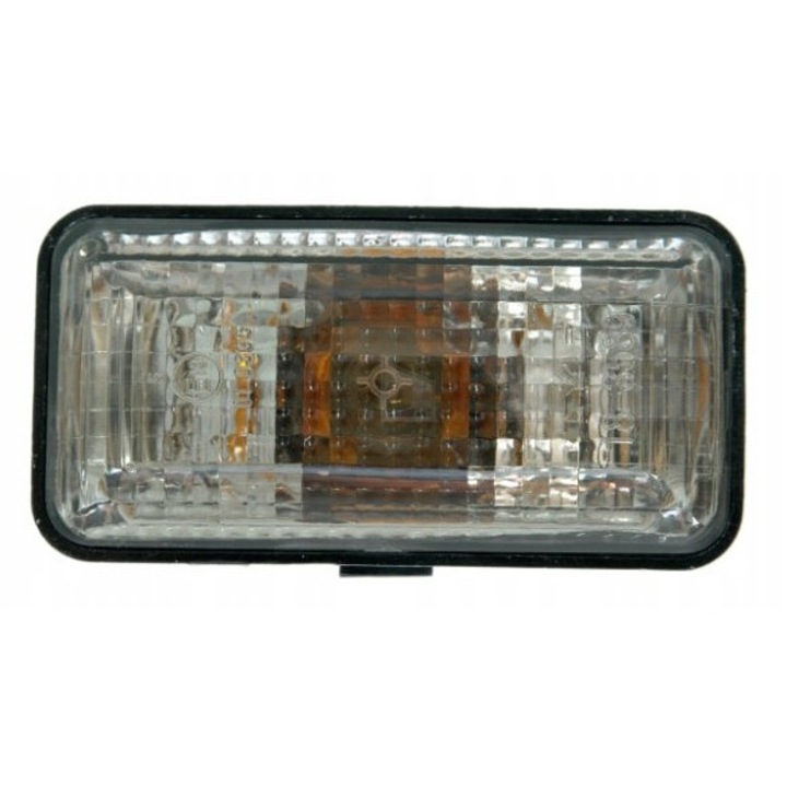 TYC jelzőlámpa, kétoldalas rögzítés, füstszürke, téglalap alakú