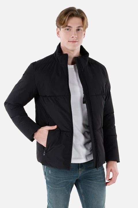 COLIN'S, Geaca slim fit cu aspect matlasat, Negru, 2XL