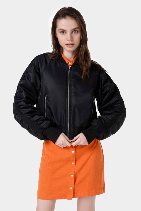 COLIN'S, Jacheta regular fit cu maneci raglan, Negru