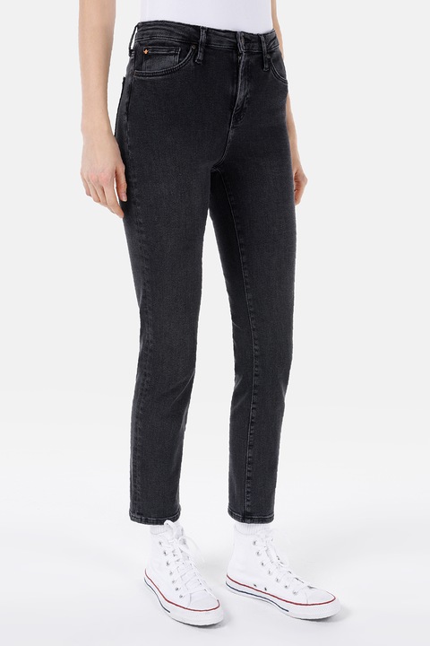 COLIN'S, Blugi slim fit cu talie inalta, Negru