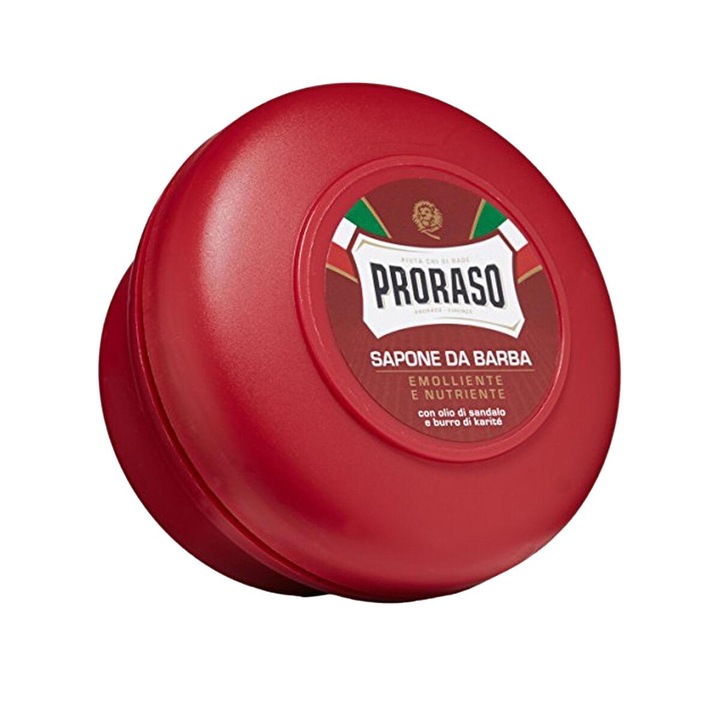 Sapun de ras pentru barbati, Proraso, 150 ml, Rosu
