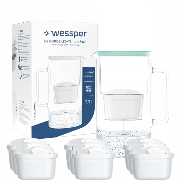 Комплект кана за филтриране Wessper, 10 филтъра, 3.3l, многоцветни