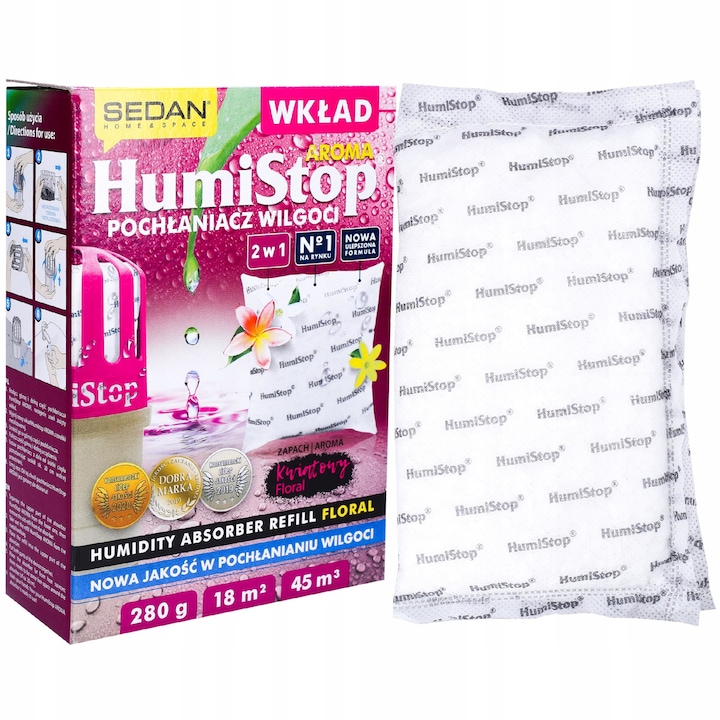 Set 4 absorbante umiditate, Aquafloow, Alb