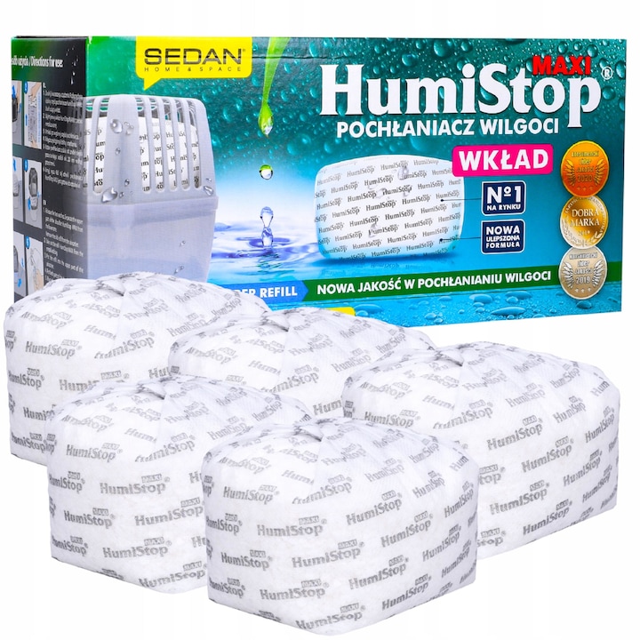 Set dezumidificator + 20x250g rezerve, Wessper, Negru