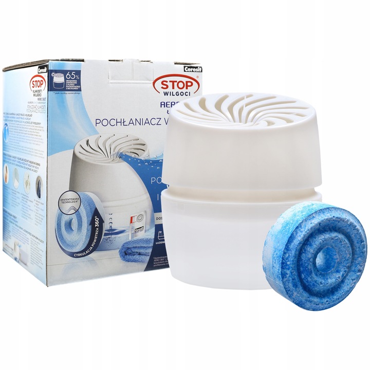 Aero 360º nedvességelnyelő, Ceresit, fehér és 1 x tartalék, 450 g