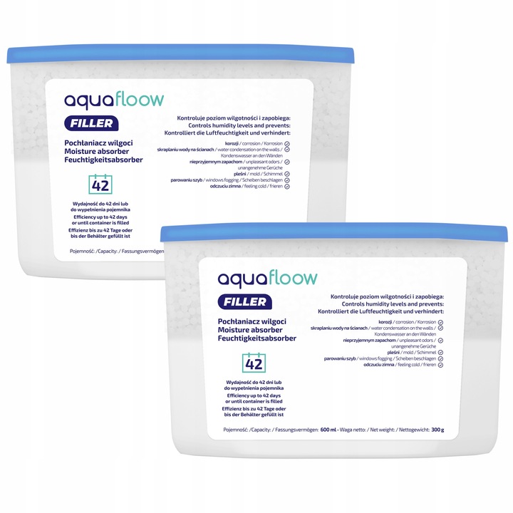 Absorbant umiditate, Aquafloow, 400 ml, set 4 bucati