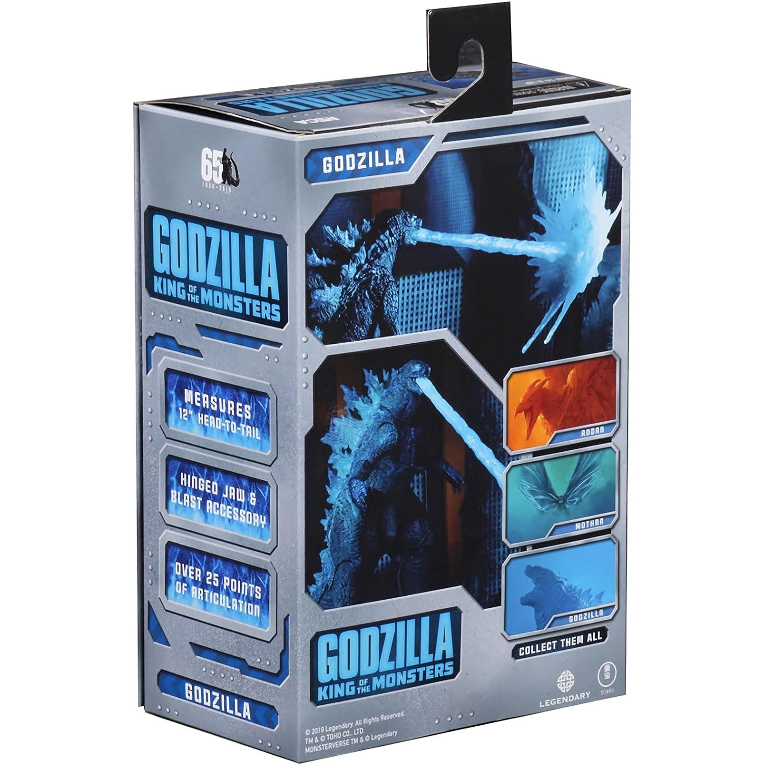 GODZILLA Ver2【L】 Figurina QttvbTna Godzilla, articulatii flexibile, 30cm, albastru
