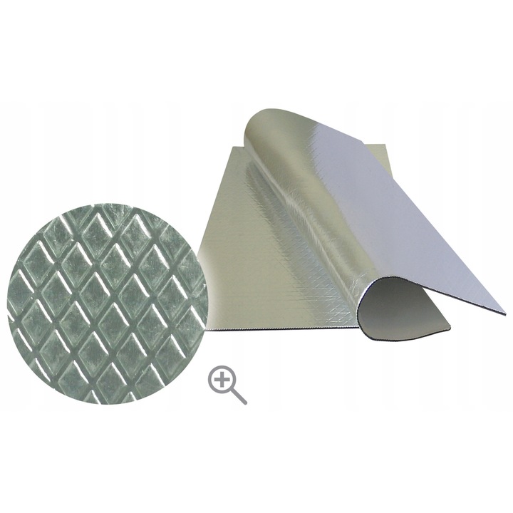 Самозалепваща шумопоглъщаща плоскост BORGWARNER, алуминий, 25x50см