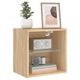 Set noptiere cu lumini LED montate pe perete vidaXL, 2 buc., stejar sonoma, 40 x 28.5 x 40 cm, 12.6 kg