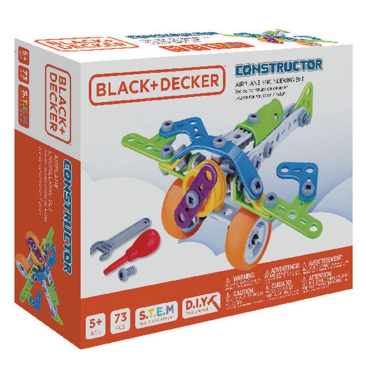 Gyerek szerelősík, Black & Decker, műanyag, többszínű