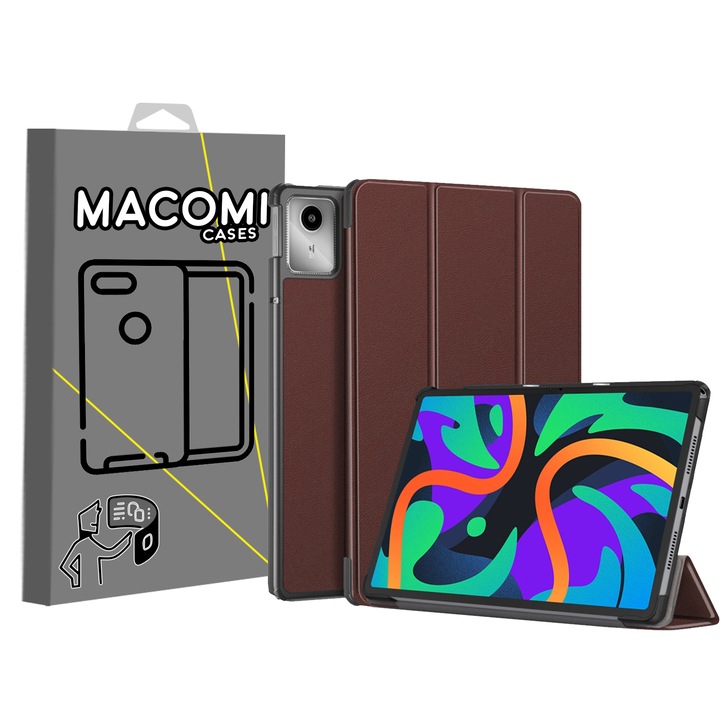 Husa Macomi™ 360˚ Fold pentru tableta Lenovo Tab M11, design elegant si protectie totala, functie de stand pentru vizionare, Grena