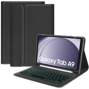 Husa cu tastatura Tech-Protect Smartcase Pen compatibila cu Samsung Galaxy Tab A9 8.7 inch Black