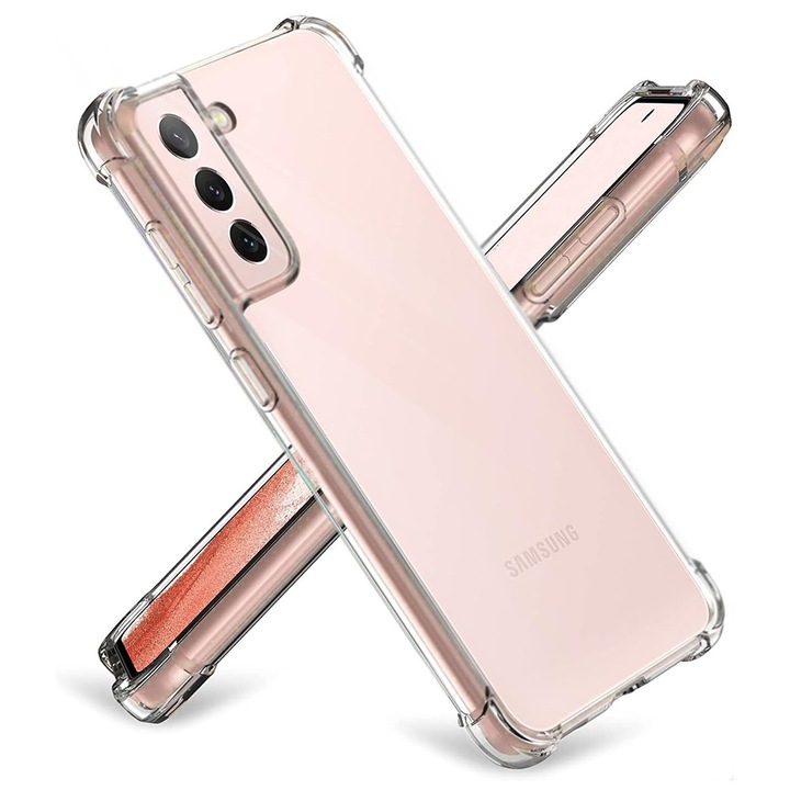Husa pentru Samsung Galaxy S21 5G G991, Techsuit, Shockproof Clear, Transparenta