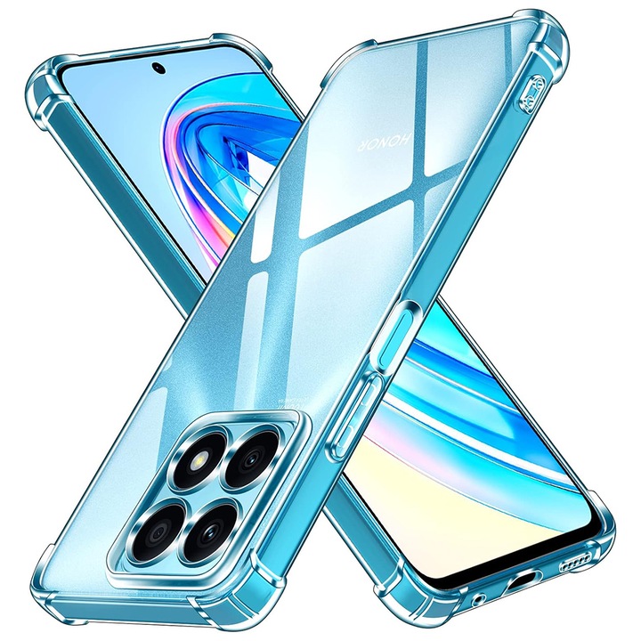 Калъф за Honor X8a, Techsuit Shockproof Clear Silicone, Clear