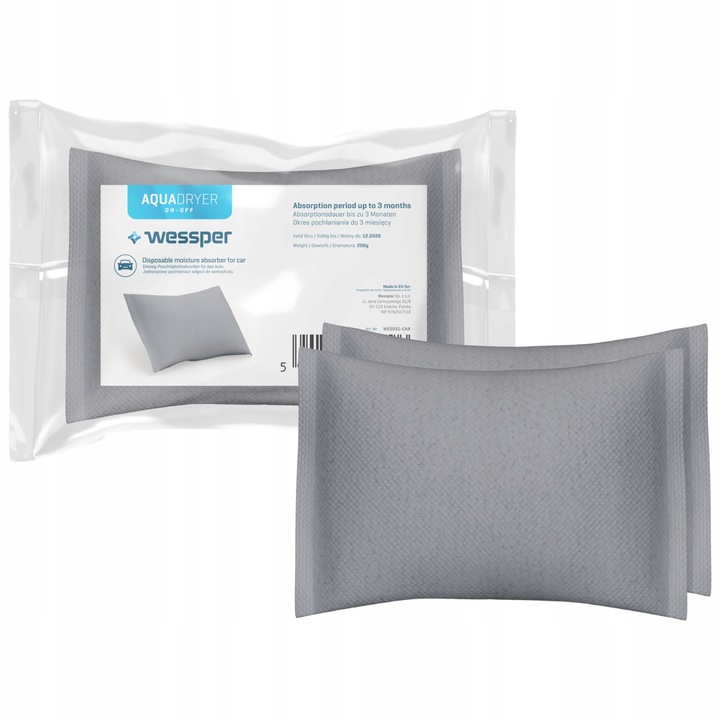 Set 4 odorizanti Wessper, Lavanda, 250g, Alb, pentru controlul umiditatii