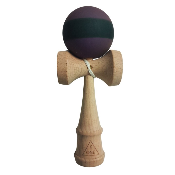 Професионална Kendama, Дървена топка със силиконово покритие, Тъмно лилаво, 29KD