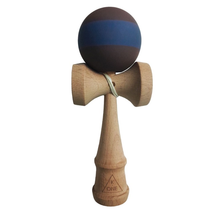 Професионална Kendama, Дървена топка със силиконово покритие, Тъмно синя, 30KD