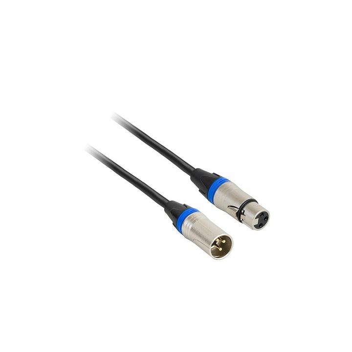 Cablu profesional xlr tata - xlr mama 0.6m