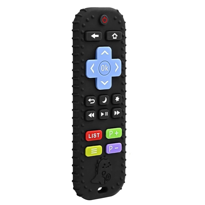 Baba fogzási játék, YHJ, élelmiszer-szilikon, BPA-mentes, 16,1x5,2x1 cm, 0-12 hónapos, fekete