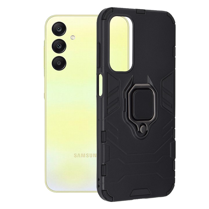 Защитен калъф за Samsung Galaxy A25 5G, Ударобезопасен, E91, Метал, Deep Dark